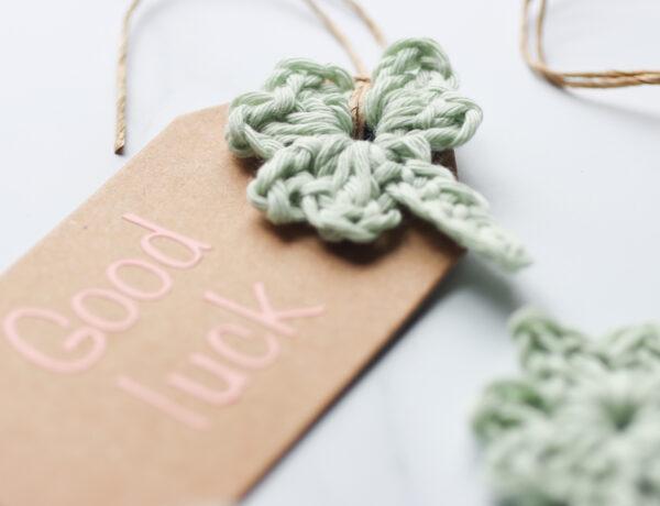 crochet shamrock motif