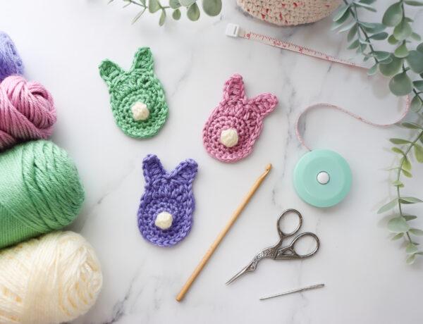 crochet bunny applique