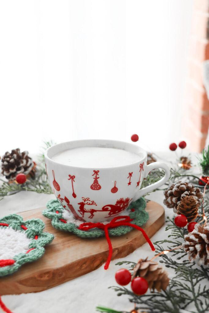 crochet wreath coaster
